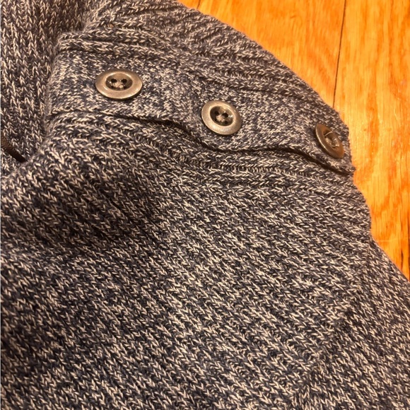 Women's Tommy Hilfiger Small Blue/Grey Cotton Short Sleeve Knee Length Dress - Picture 4 of 8